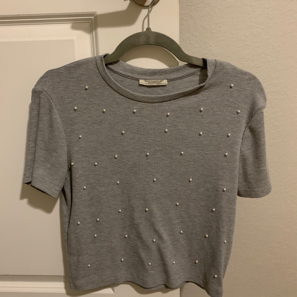 Zara Crop Top with Pearls